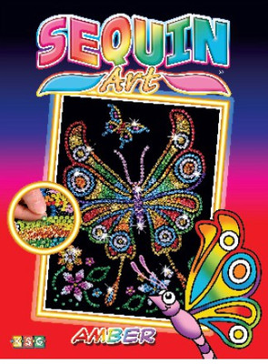 

Winning Moves Sequin Art Red Amber Butterfly