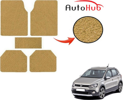 Auto Hub PVC (Polyvinyl Chloride) Standard Mat For  Volkswagen Polo Cross(Beige)