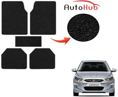 Auto Hub PVC (Polyvinyl Chloride) Standard Mat For  Hyundai Verna(Black)