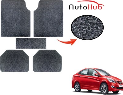 Auto Hub PVC (Polyvinyl Chloride) Standard Mat For  Hyundai Verna Fluidic(Grey)