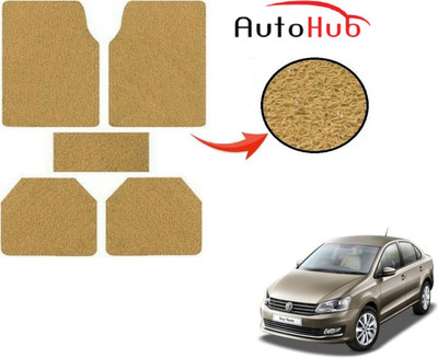 Auto Hub PVC (Polyvinyl Chloride) Standard Mat For  Volkswagen Vento(Beige)