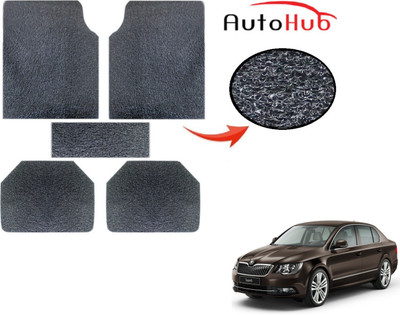 Auto Hub PVC (Polyvinyl Chloride) Standard Mat For  Skoda Superb(Grey)