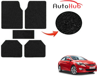 Auto Hub PVC (Polyvinyl Chloride) Standard Mat For  Hyundai Verna Fluidic(Black)