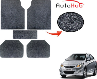 Auto Hub PVC (Polyvinyl Chloride) Standard Mat For  Hyundai Fluidic Verna(Grey)