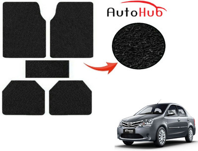 Auto Hub PVC (Polyvinyl Chloride) Standard Mat For  Toyota Etios(Black)