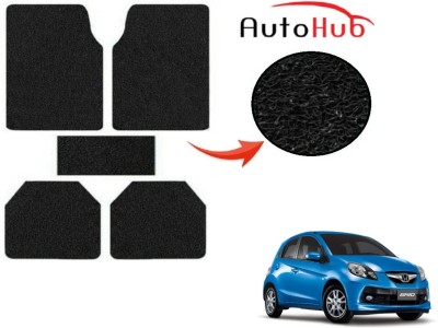 Auto Hub PVC (Polyvinyl Chloride) Standard Mat For  Honda Brio(Black)