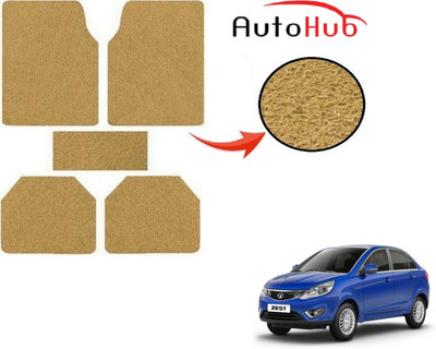 Auto Hub PVC (Polyvinyl Chloride) Standard Mat For  Tata Zest(Beige)