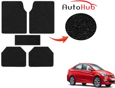 Auto Hub PVC (Polyvinyl Chloride) Standard Mat For  Hyundai Verna Fluidic(Black)