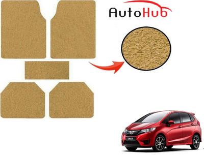 Auto Hub PVC (Polyvinyl Chloride) Standard Mat For  Honda Jazz(Beige)