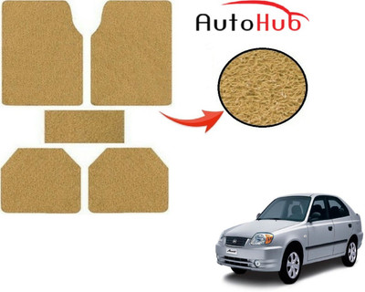 Auto Hub PVC (Polyvinyl Chloride) Standard Mat For  Hyundai Accent(Beige)