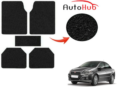 Auto Hub PVC (Polyvinyl Chloride) Standard Mat For  Fiat Linea(Black)