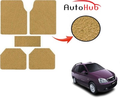 Auto Hub PVC (Polyvinyl Chloride) Standard Mat For  Tata Indigo Marina(Beige)