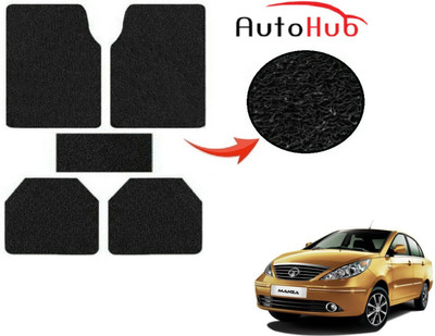 Auto Hub PVC (Polyvinyl Chloride) Standard Mat For  Tata Manza(Black)