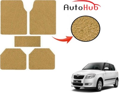 Auto Hub PVC (Polyvinyl Chloride) Standard Mat For  Skoda Fabia(Beige)