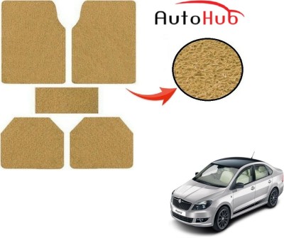 Auto Hub PVC (Polyvinyl Chloride) Standard Mat For  Skoda Rapid(Beige)