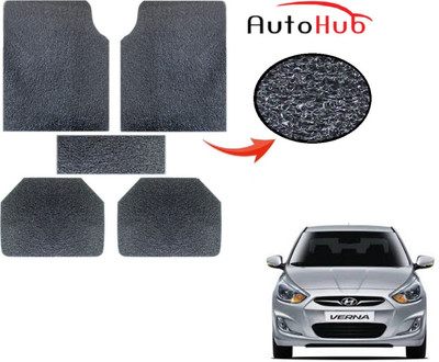 Auto Hub PVC (Polyvinyl Chloride) Standard Mat For  Hyundai Verna(Grey)
