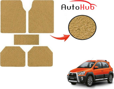 Auto Hub PVC (Polyvinyl Chloride) Standard Mat For  Toyota Etios Cross(Beige)