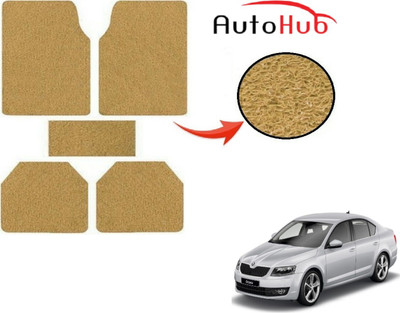 Auto Hub PVC (Polyvinyl Chloride) Standard Mat For  Skoda Octavia(Beige)