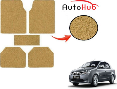 Auto Hub PVC (Polyvinyl Chloride) Standard Mat For  Toyota Etios(Beige)