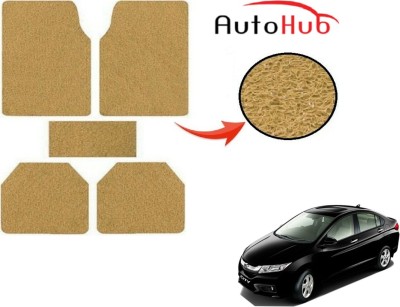 Auto Hub PVC (Polyvinyl Chloride) Standard Mat For  Honda City(Beige)