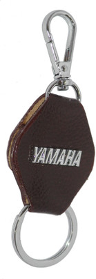 

Aura Imported Leather & Metal Yamaha Locking Key Chain(Brown, Silver)
