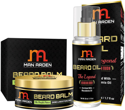 

Man Arden Beard Oil (Legend) + Beard Balm (Pacific Prince)(Set of 2)