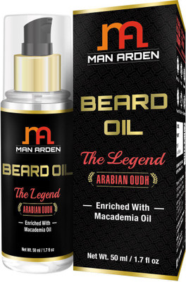 

Man Arden Beard Oil - The Legend (Arabian Oudh) - With Macademia Oil Hair Oil(50 ml)