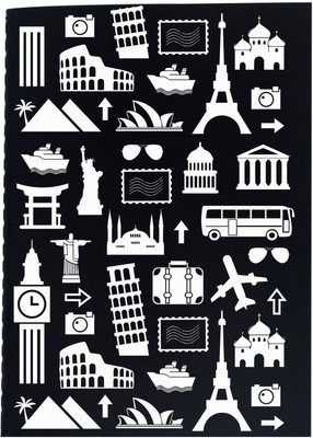 

The Crazy Me A5 Diary(Retro Travel, Black)