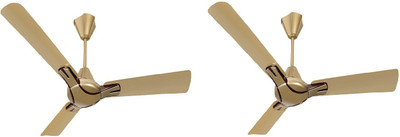 

BLUE SAPPHIRE Blue Sapphire 3 Blade 48 inch Ceiling Fan Gold ( Pack of 2 ) 3 Blade Ceiling Fan(BLUE, Pack of 2)