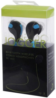 VibeX JOGGER SPORTY™-T-112 Headphone(Blue, Black, In the Ear), Black;blue