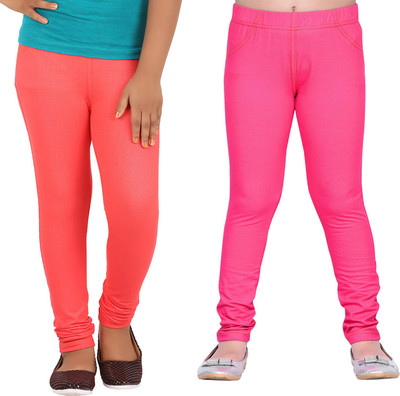 

Greenwich Jegging For Girls(Multicolor, Pack of 2, Coral;fuchsia