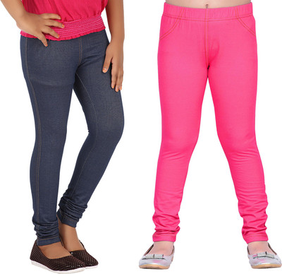 

Greenwich Jegging For Girls(Multicolor, Pack of 2, Navy;fuchsia