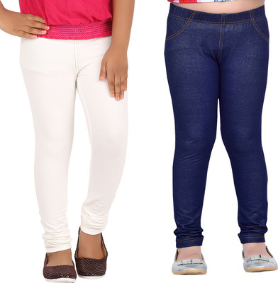 

Greenwich Jegging For Girls(Multicolor, Pack of 2, Snow white;blue