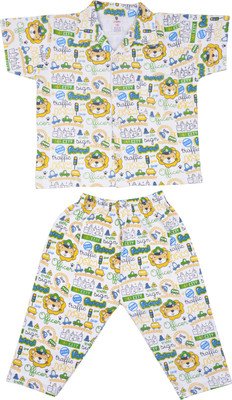 Jumbo Kids Nightwear Boys Printed Cotton Blend(Multicolor Pack of 1)