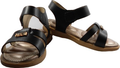 

WTdesign Girls Sling Back Strappy Sandals(Black