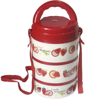 

Rishabh Lexi 3 Containers 3 Containers Lunch Box(750 ml), Red