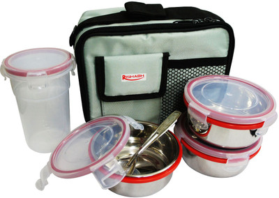 

Rishabh Sip And Eat 4 Containers Lunch Box(1000 ml), Grey