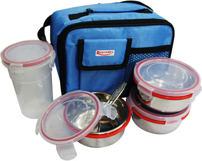 

Rishabh Sip And Eat 4 Containers Lunch Box(1000 ml), Blue