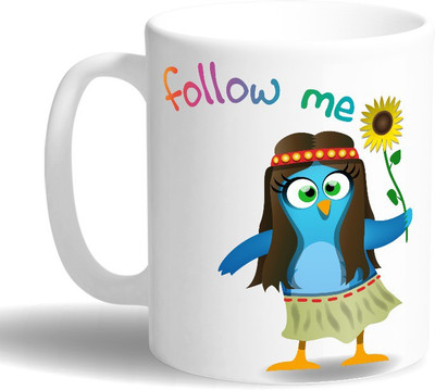 

PRINT OPERA Follow Me Ceramic Mug(330 ml), Multicolor