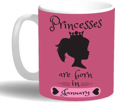 

PRINT OPERA Princess Born in January Ceramic Mug(330 ml), Multicolor