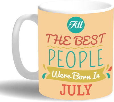 

PRINT OPERA Best People Born in July Ceramic Mug(330 ml), Multicolor