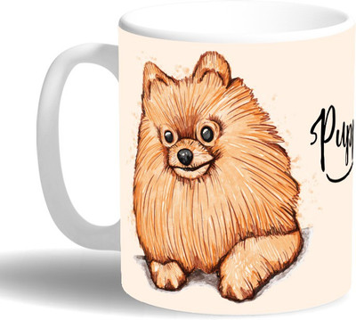 

PRINT OPERA Puppy Ceramic Mug(330 ml), Multicolor