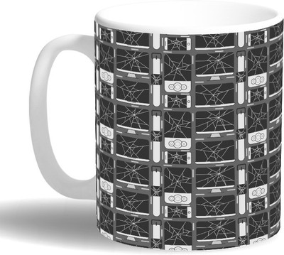 

PRINT OPERA Spider Webs Ceramic Mug(330 ml), Multicolor