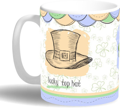 

PRINT OPERA Lucky Things Ceramic Mug(330 ml), Multicolor
