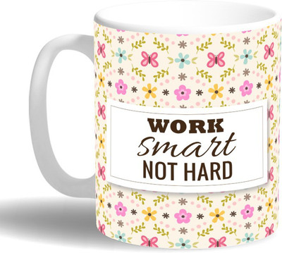 

PRINT OPERA Work Smart Ceramic Mug(330 ml), Multicolor
