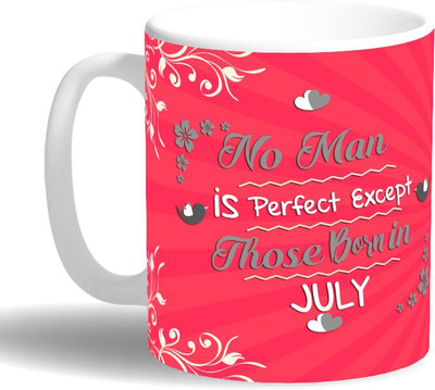

PRINT OPERA Perfect Man Born in July Ceramic Mug(330 ml), Multicolor