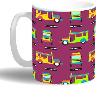 

PRINT OPERA Buses Ceramic Mug(330 ml), Multicolor