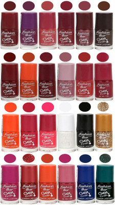 

Fashion Bar Gel Style Nail Paint (Pack of 24) Lowest Price Combo Multicolor,(Pack of 24)