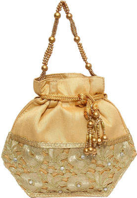 

Bagaholics Ethnic Silk Potli Batwa Potli(Brown)