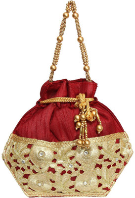 

Bagaholics Ethnic Silk Potli Batwa Potli(Maroon)
